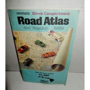 Vintage 1985 Hammond Glove Compartment Road Atlas United States Canada Mexico